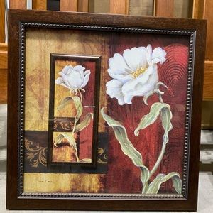 Wall Decor- Flowers- (2) 18” x 18”